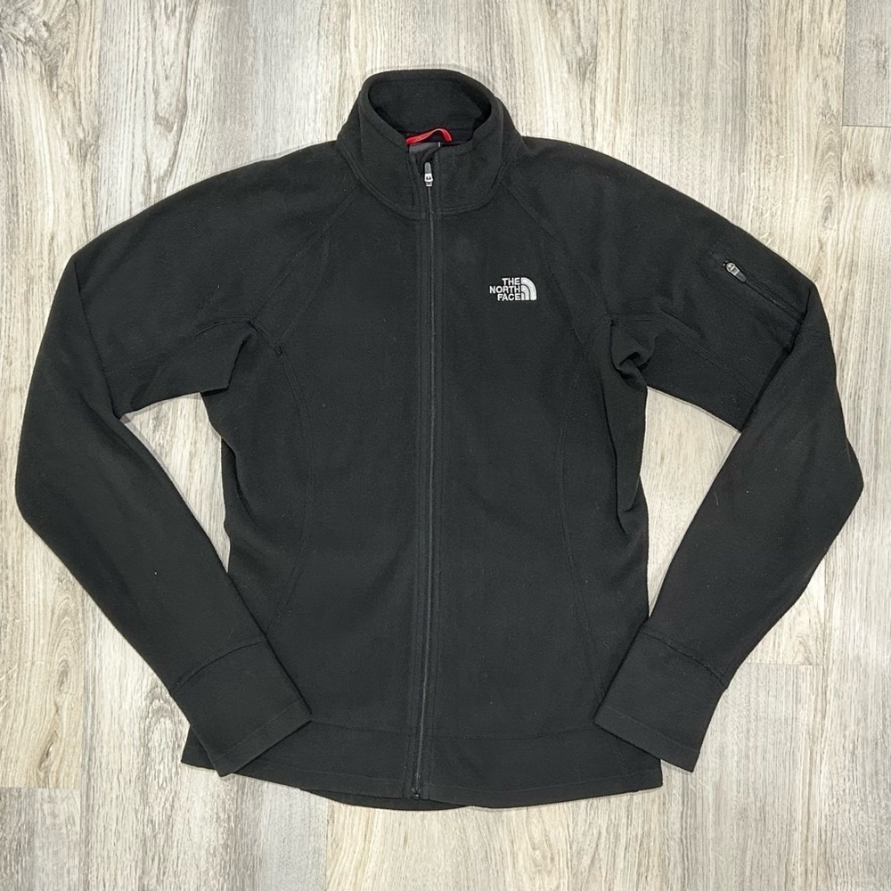 The North Face Black Full Zip Fleece Athletic Sweatshirt Long Sleeve Size S